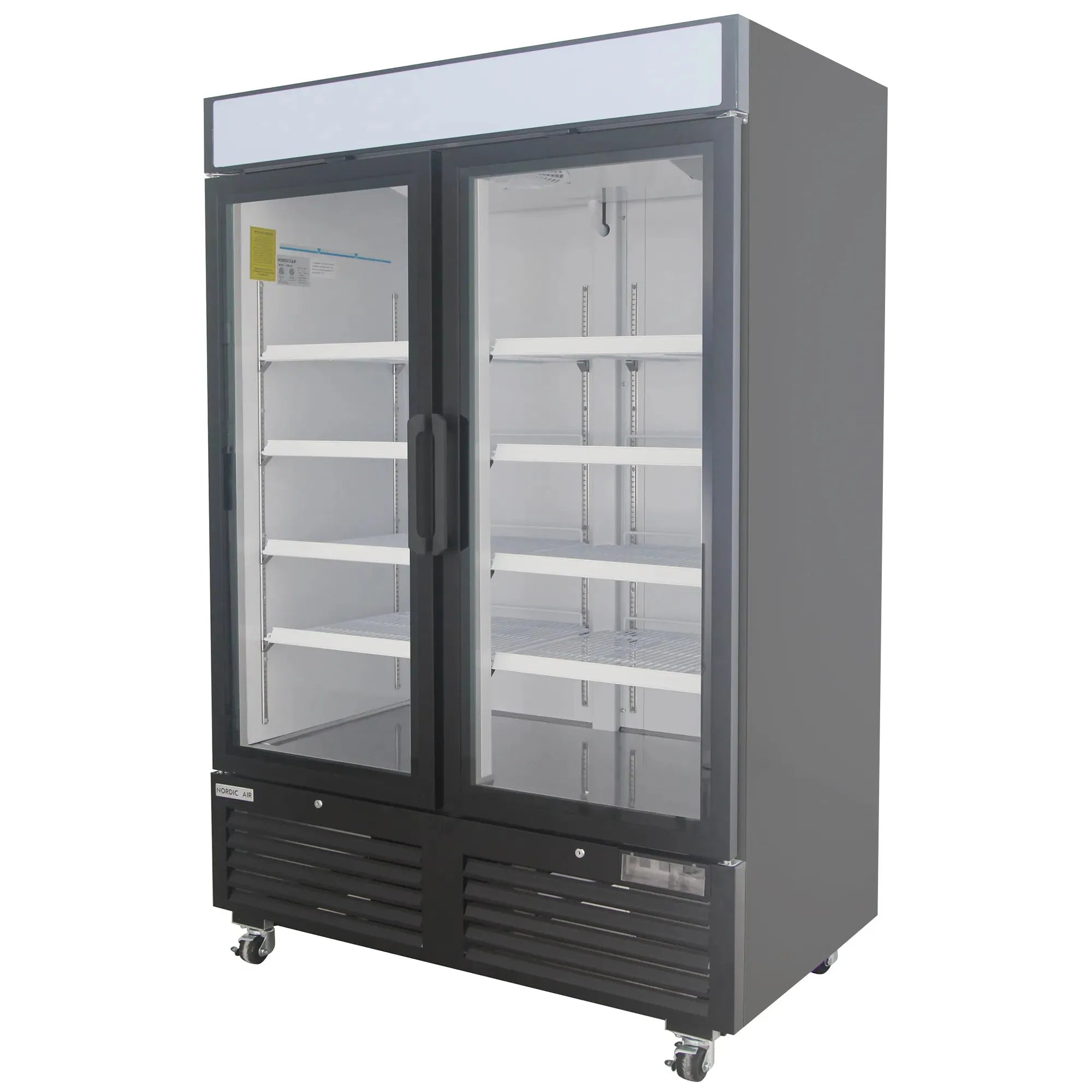 Nordic Air GFM-48C Double Swing Glass Door 54" Wide Display Freezer-Phoenix Food Equipment