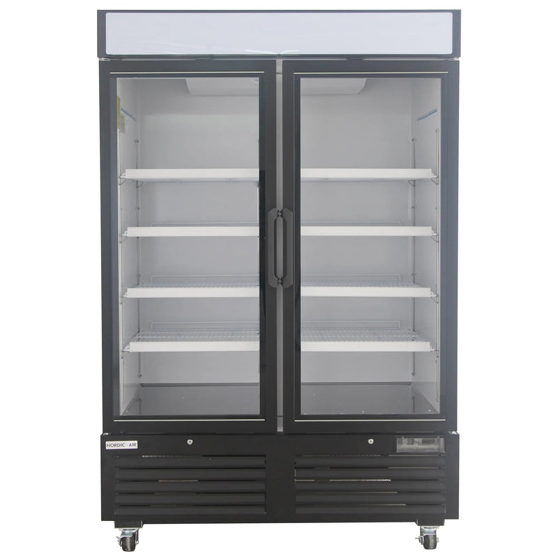 Nordic Air GFM-48C Double Swing Glass Door 54" Wide Display Freezer-Phoenix Food Equipment