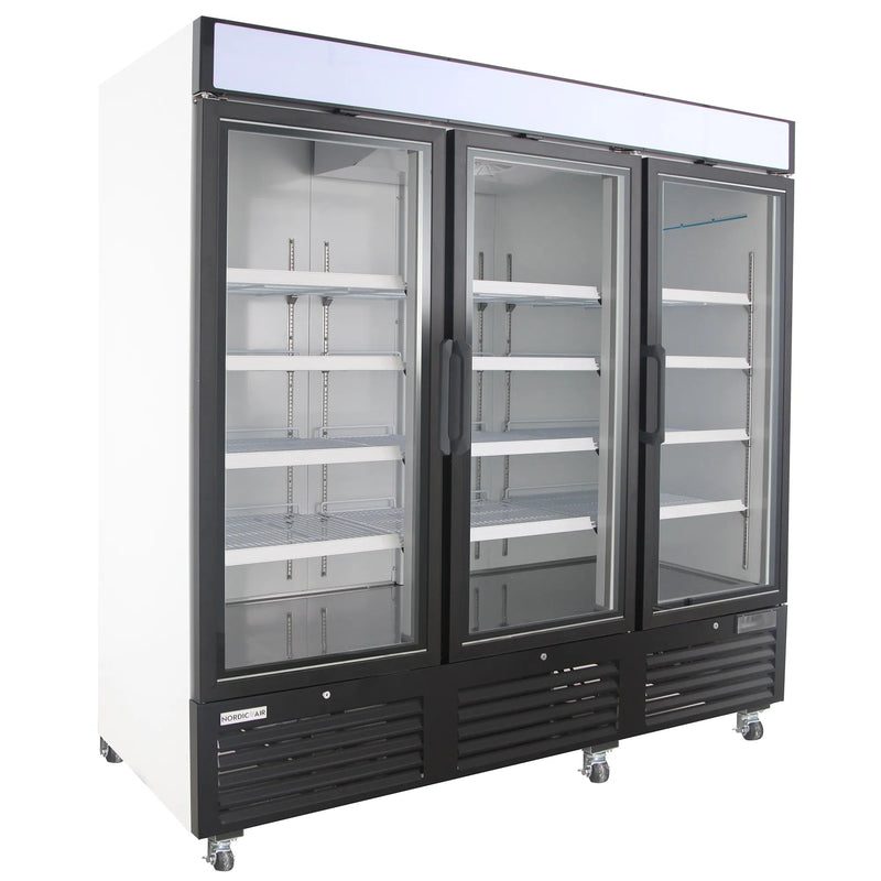 Nordic Air GFM-73C Triple Swing Glass Door 81" Wide Display Freezer-Phoenix Food Equipment