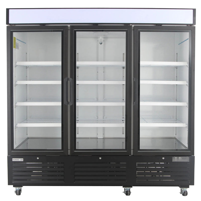 Nordic Air GFM-73C Triple Swing Glass Door 81" Wide Display Freezer-Phoenix Food Equipment