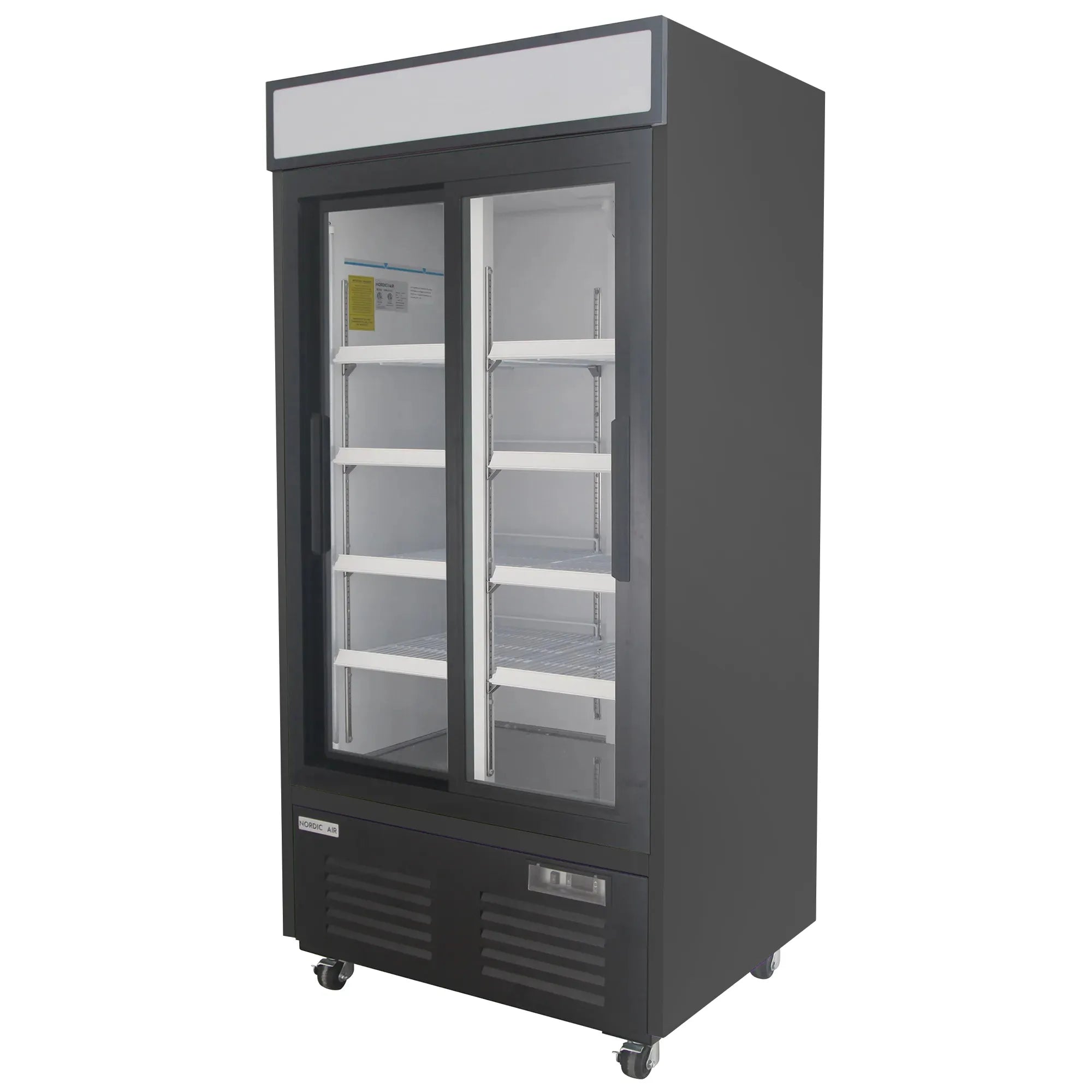 Nordic Air GRM-31C-S Double Sliding Glass Door 40" Wide Display Refrigerator-Phoenix Food Equipment