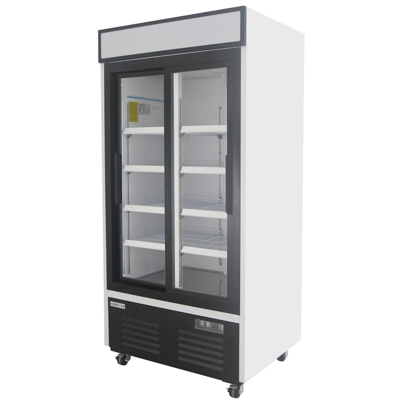 Nordic Air GRM-31C-S Double Sliding Glass Door 40" Wide Display Refrigerator-Phoenix Food Equipment