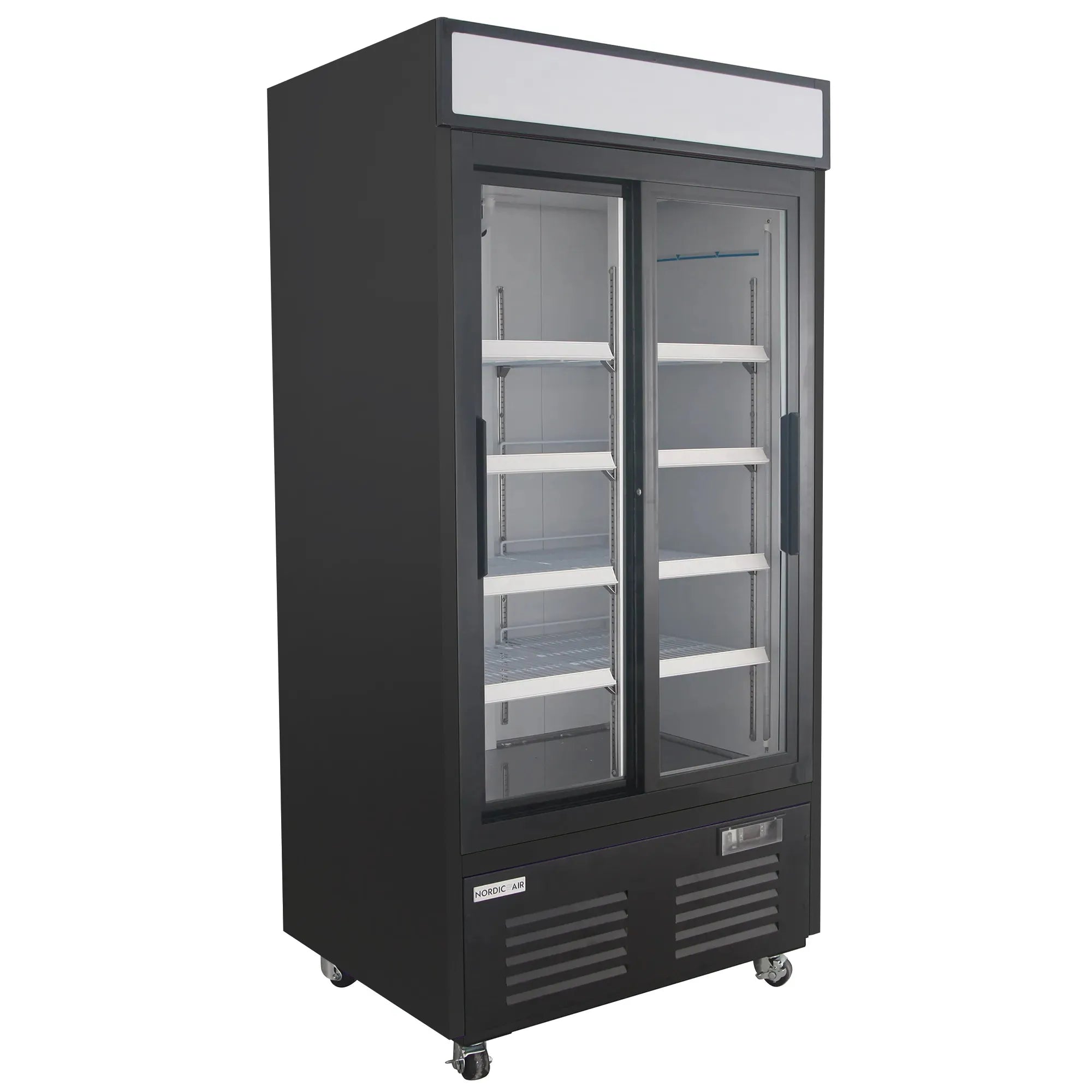Nordic Air GRM-31C-S Double Sliding Glass Door 40" Wide Display Refrigerator-Phoenix Food Equipment