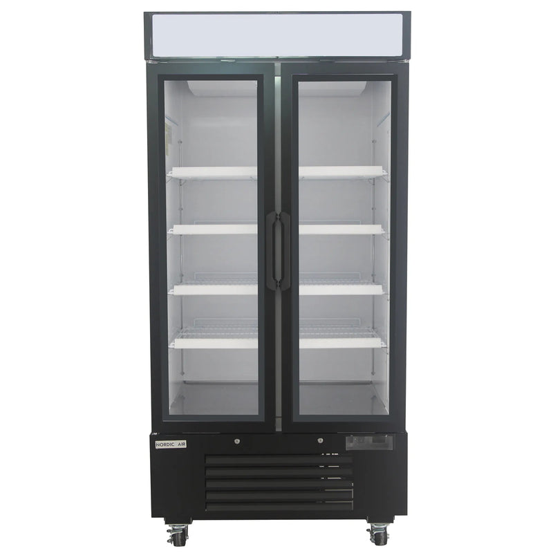 Nordic Air GRM-34C Double Door 40" Wide Glass Display Refrigerator-Phoenix Food Equipment