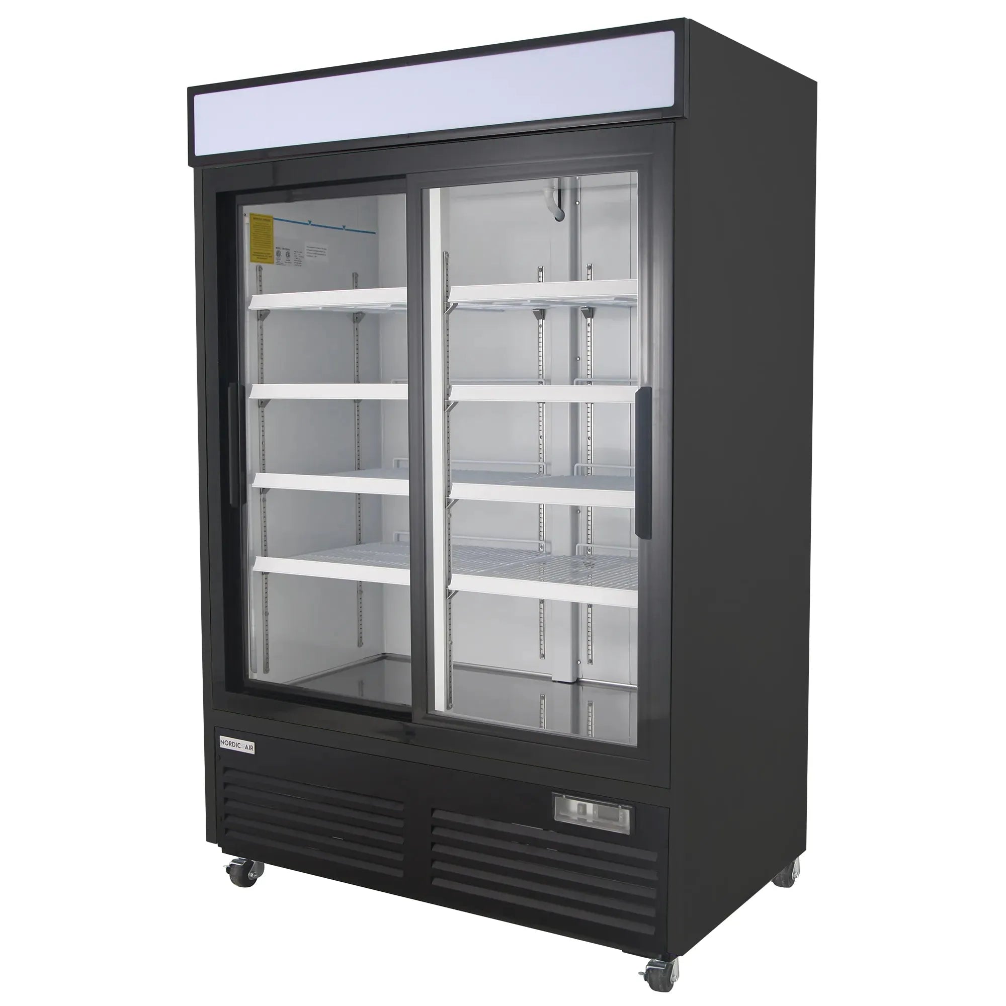 Nordic Air GRM-46C-S Double Sliding Glass Door 54" Wide Display Refrigerator-Phoenix Food Equipment