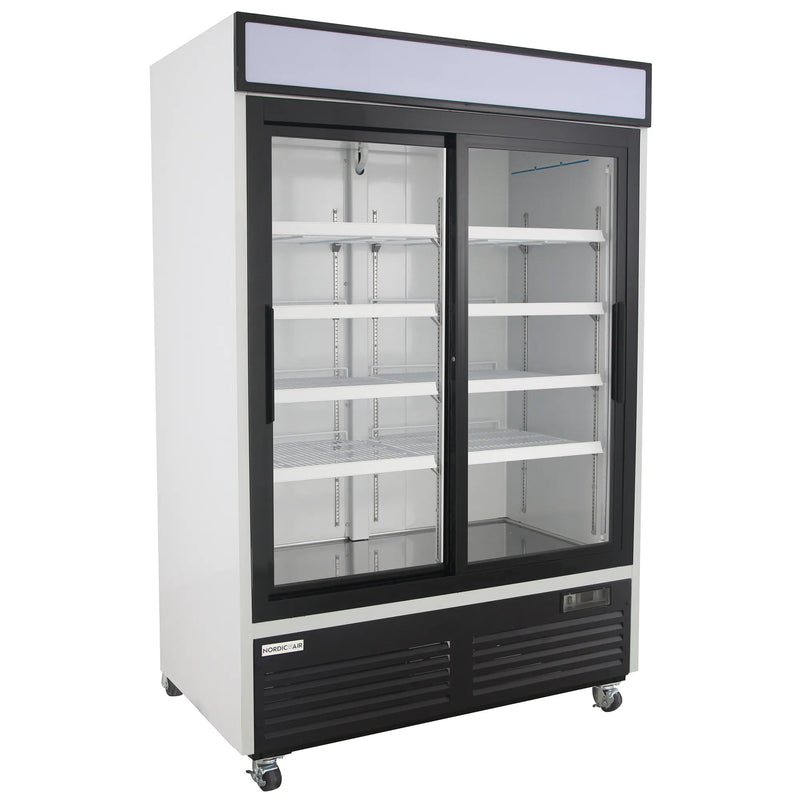 Nordic Air GRM-46C-S Double Sliding Glass Door 54" Wide Display Refrigerator-Phoenix Food Equipment