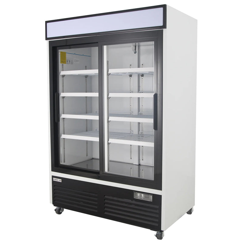 Nordic Air GRM-46C-S Double Sliding Glass Door 54" Wide Display Refrigerator-Phoenix Food Equipment