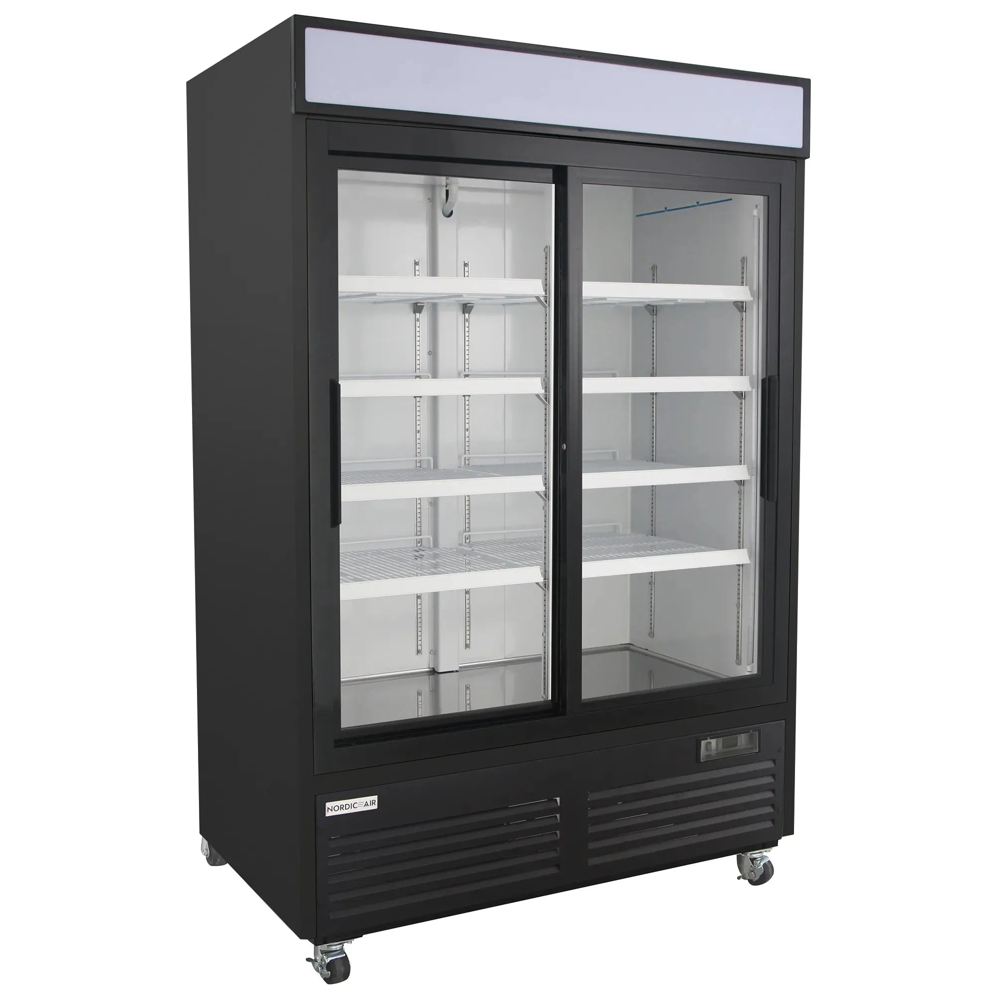 Nordic Air GRM-46C-S Double Sliding Glass Door 54" Wide Display Refrigerator-Phoenix Food Equipment