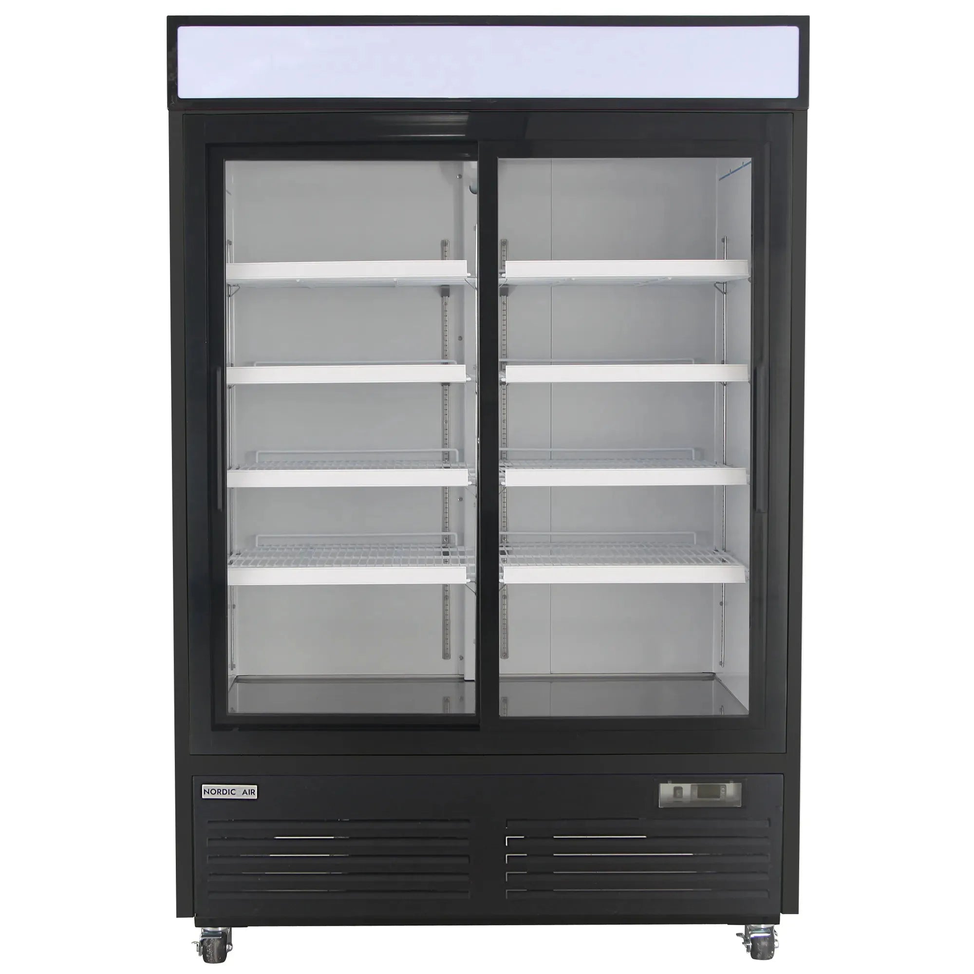 Nordic Air GRM-46C-S Double Sliding Glass Door 54" Wide Display Refrigerator-Phoenix Food Equipment