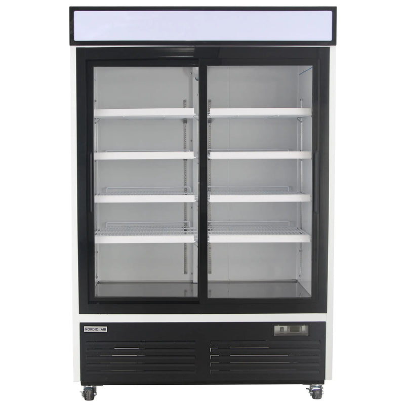 Nordic Air GRM-46C-S Double Sliding Glass Door 54" Wide Display Refrigerator-Phoenix Food Equipment