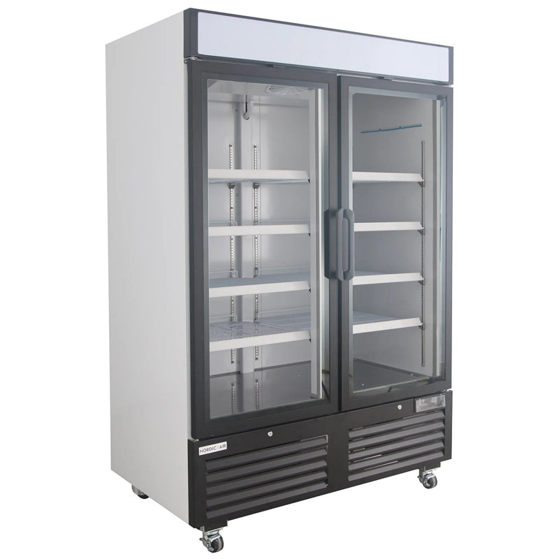 Nordic Air GRM-48C Double Door 54" Wide Glass Display Refrigerator-Phoenix Food Equipment