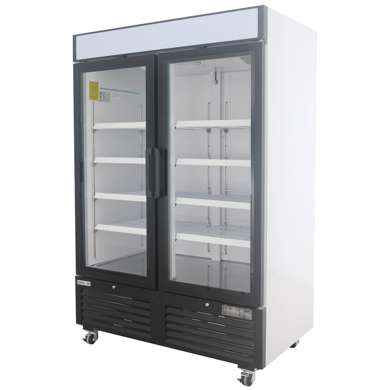 Nordic Air GRM-48C Double Door 54" Wide Glass Display Refrigerator-Phoenix Food Equipment