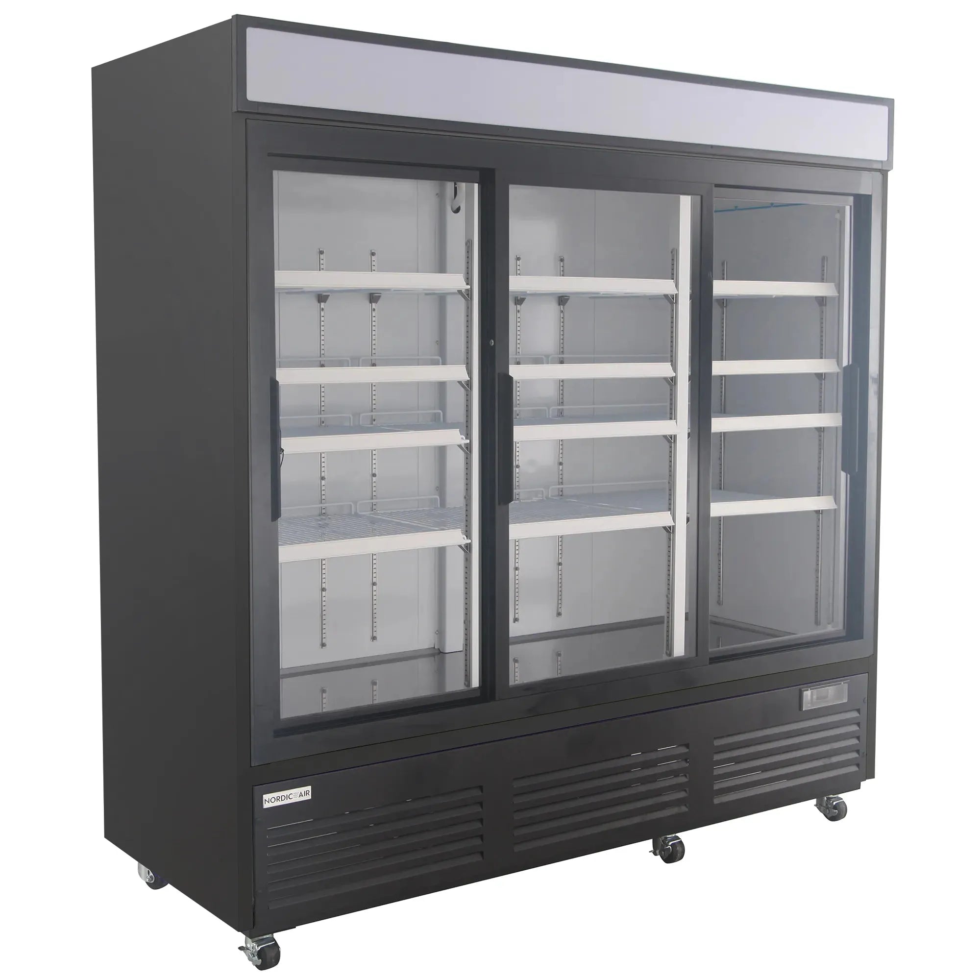 Nordic Air GRM-67C-S Triple Sliding Glass Door 81" Wide Display Refrigerator-Phoenix Food Equipment