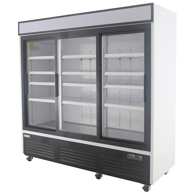 Nordic Air GRM-67C-S Triple Sliding Glass Door 81" Wide Display Refrigerator-Phoenix Food Equipment