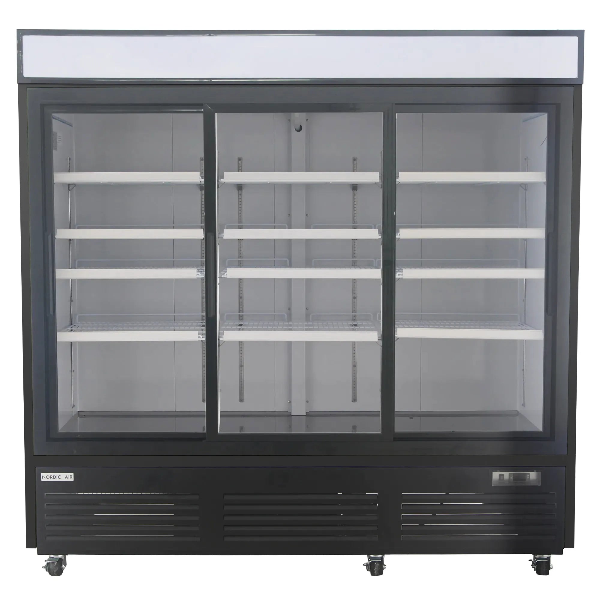 Nordic Air GRM-67C-S Triple Sliding Glass Door 81" Wide Display Refrigerator-Phoenix Food Equipment