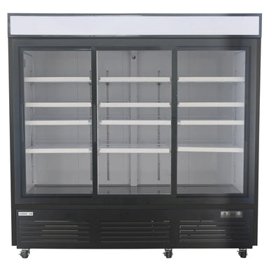 Nordic Air GRM-67C-S Triple Sliding Glass Door 81" Wide Display Refrigerator-Phoenix Food Equipment
