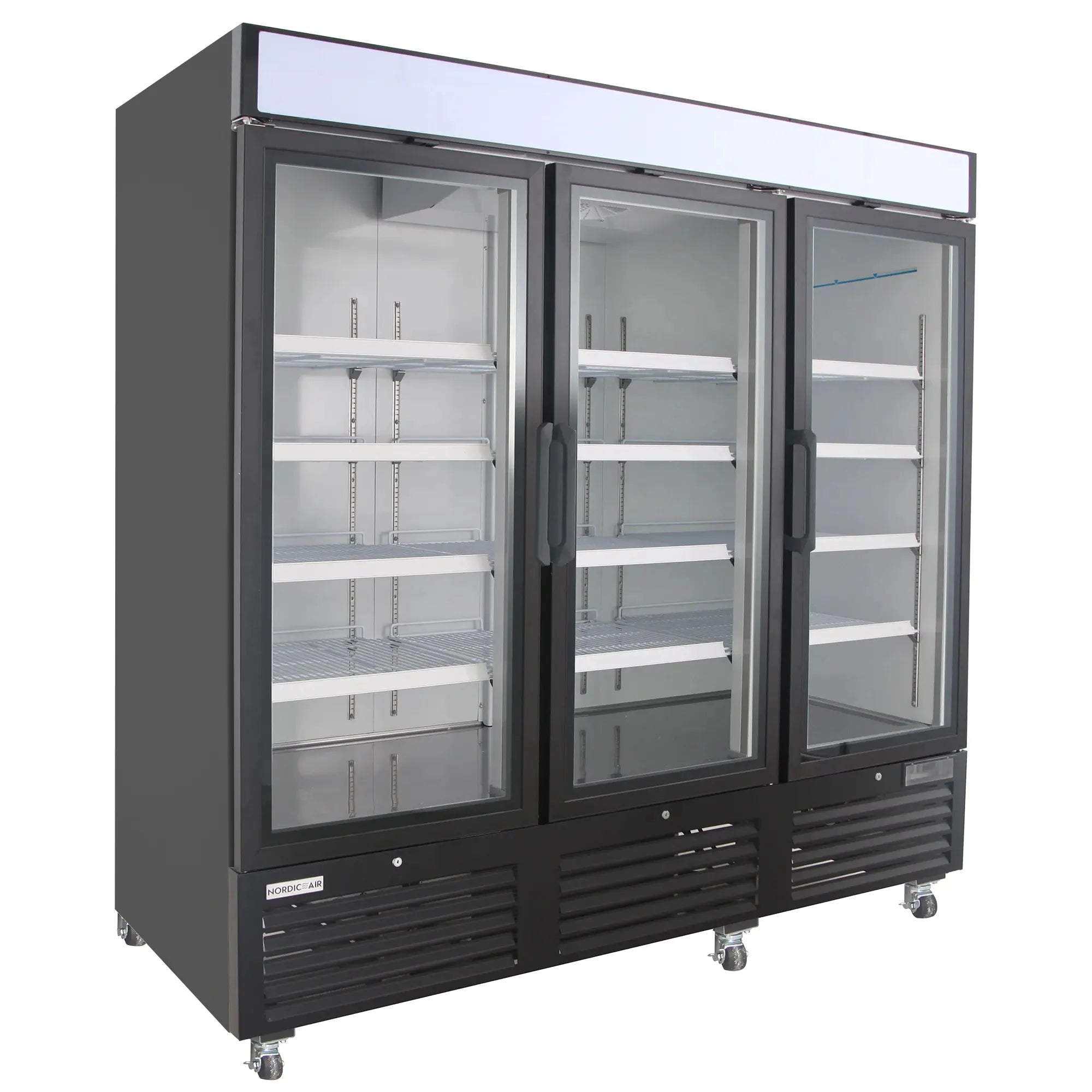 Nordic Air GRM-73C Triple Door 81" Wide Glass Display Refrigerator