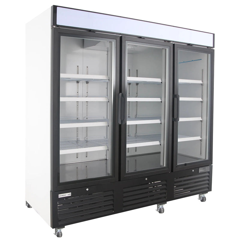 Nordic Air GRM-73C Triple Door 81" Wide Glass Display Refrigerator-Phoenix Food Equipment