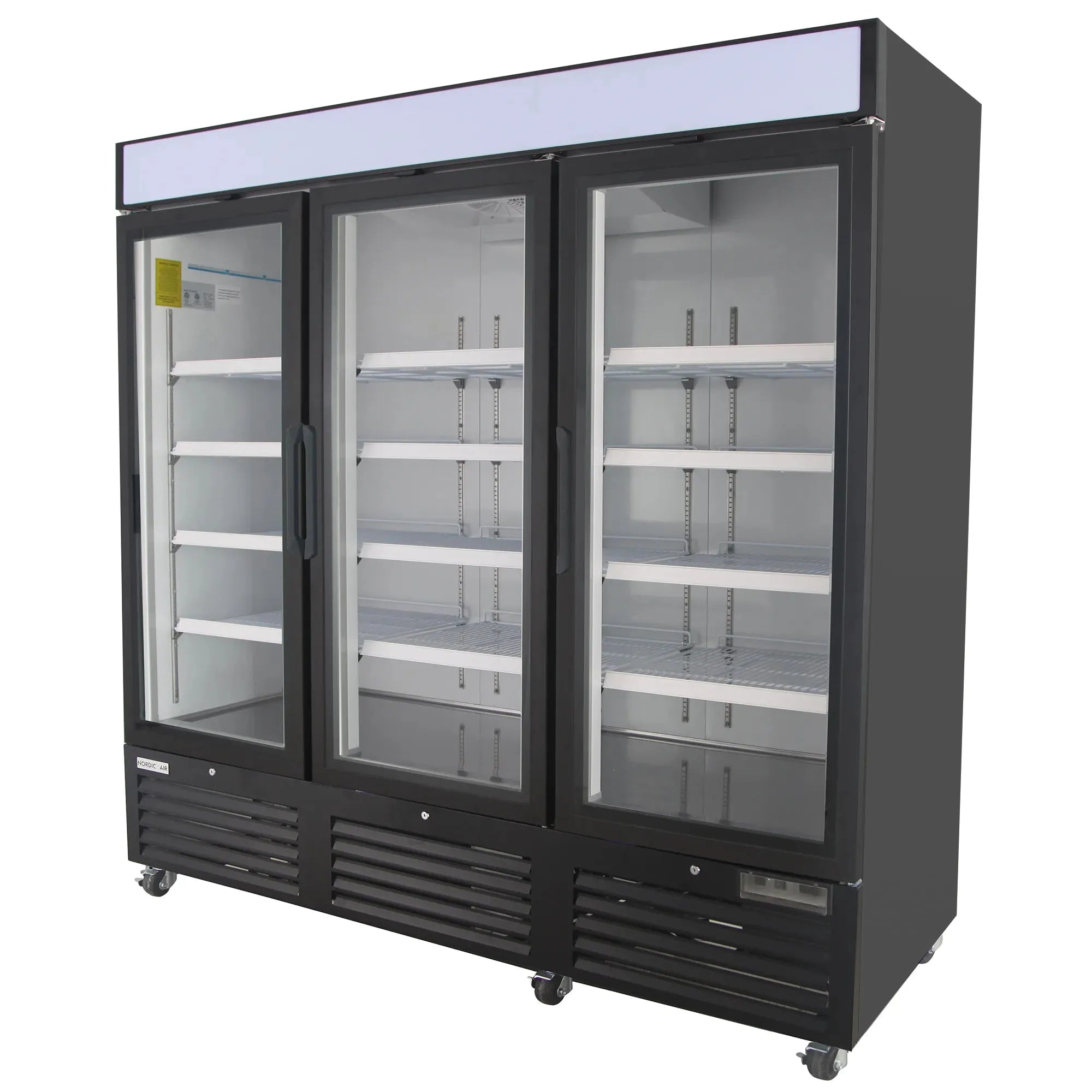 Nordic Air GRM-73C Triple Door 81" Wide Glass Display Refrigerator