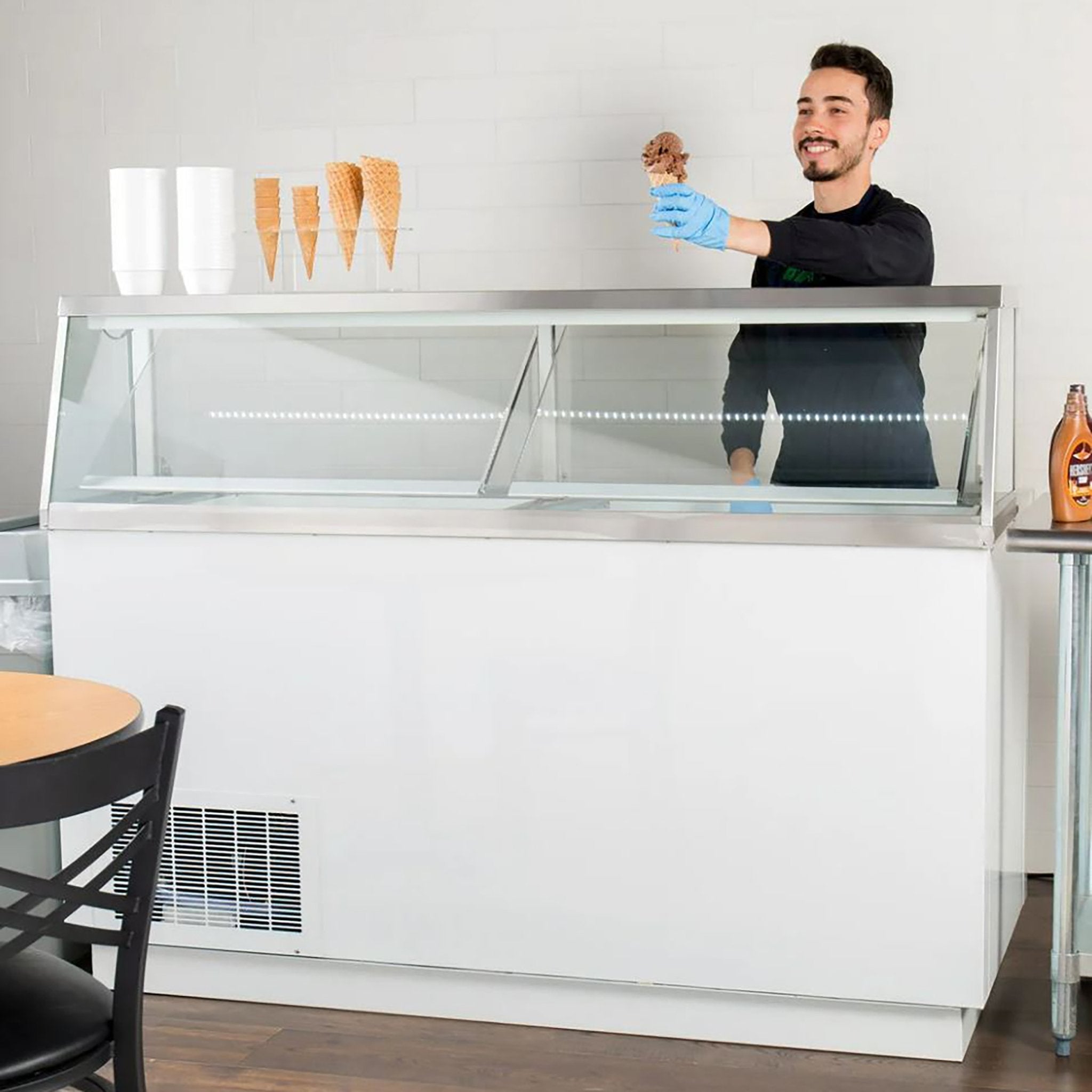 Nordic Air IDF-68 Commercial 68" Ice Cream Dipping Freezer - 12 Tub Capacity-Phoenix Food Equipment