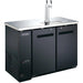 Nordic Air KGR-24-49 49-inch two door black keg beer dispensing cooler with double tap tower and stainless top