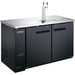 Nordic Air KGR-28-59 59-inch two door black keg beer dispensing cooler with double tap tower and stainless top