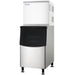Nordic Air NIB-275 22-inch stainless steel ice storage bin shown with a modular ice machine head mounted on top