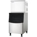 Nordic Air NIB-375 30-inch stainless steel ice storage bin shown with a modular ice machine head mounted on top