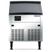 Nordic Air NIM-280C cube ice machine, straight front view of the stainless steel body and digital control panel