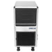 Nordic Air NIM-55B bullet ice machine with stainless steel body and black door, undercounter front view