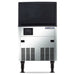 Nordic Air NIM-80C cube ice machine, straight front view of the stainless steel body and control panel