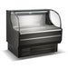Nordic Air NOR-47-LP low profile open air 47-inch wide refrigerator in black with curved glass sides