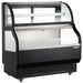 Nordic Air NOR-510-RT 52-inch black open air refrigerated merchandiser with curved glass closed top display