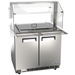 Nordic Air SBAR-36 double door 36-inch stainless steel salad bar refrigerator with glass sneeze guard