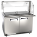 Nordic Air SBAR-48 double door 48-inch stainless steel salad bar refrigerator with glass sneeze guard
