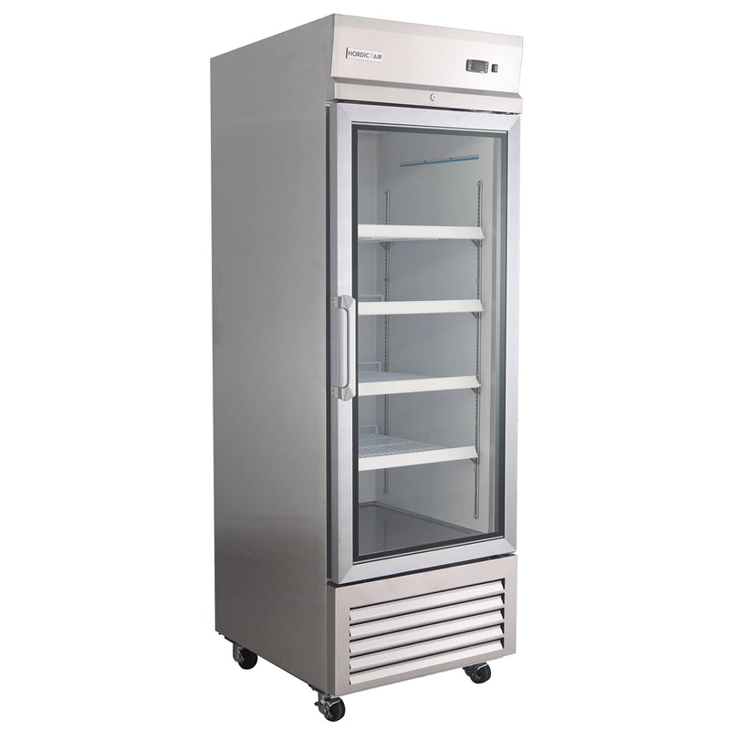 Nordic Air SGF-22C Single Glass Door 27" Wide Stainless Steel Freezer-Phoenix Food Equipment