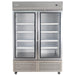 Nordic Air SGF-48C double glass door 54-inch wide stainless steel reach-in freezer, front view