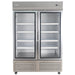 Nordic Air SGR-48C double glass door 54-inch wide stainless steel reach-in refrigerator, front view