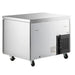 Nordic Air UCRS-44 side mounted refrigerated work table, rear view showing the side mounted compressor
