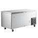 Nordic Air UCRS-67 side mounted refrigerated work table, rear view showing the stainless steel back and compressor