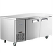 Nordic Air UCRS-67 double door 67-inch side mounted refrigerated work table in stainless steel, angled view