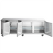 Nordic Air UCRS-94 side mounted refrigerated work table with all three doors open showing interior wire shelves