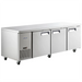 Nordic Air UCRS-94 triple door 94-inch side mounted refrigerated work table in stainless steel, angled view