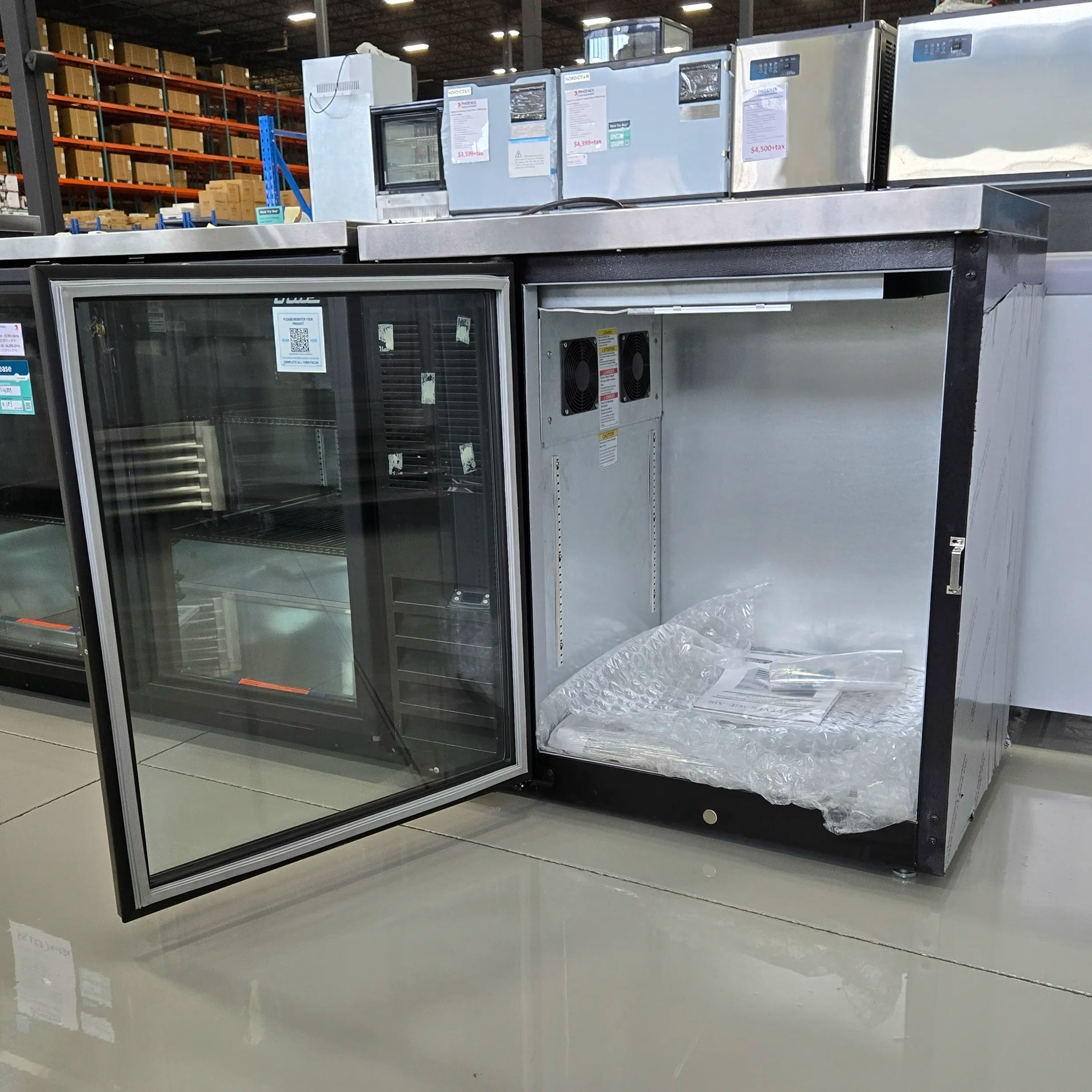 **OPEN BOX** Beverage Air BB36HC-1-G-B-27 Single 36" Glass Door Back Bar Cooler-Phoenix Food Equipment