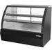 Open box Beverage Air CDR5HC-1-B 60-inch black curved glass refrigerated deli case, catalogue view from the left