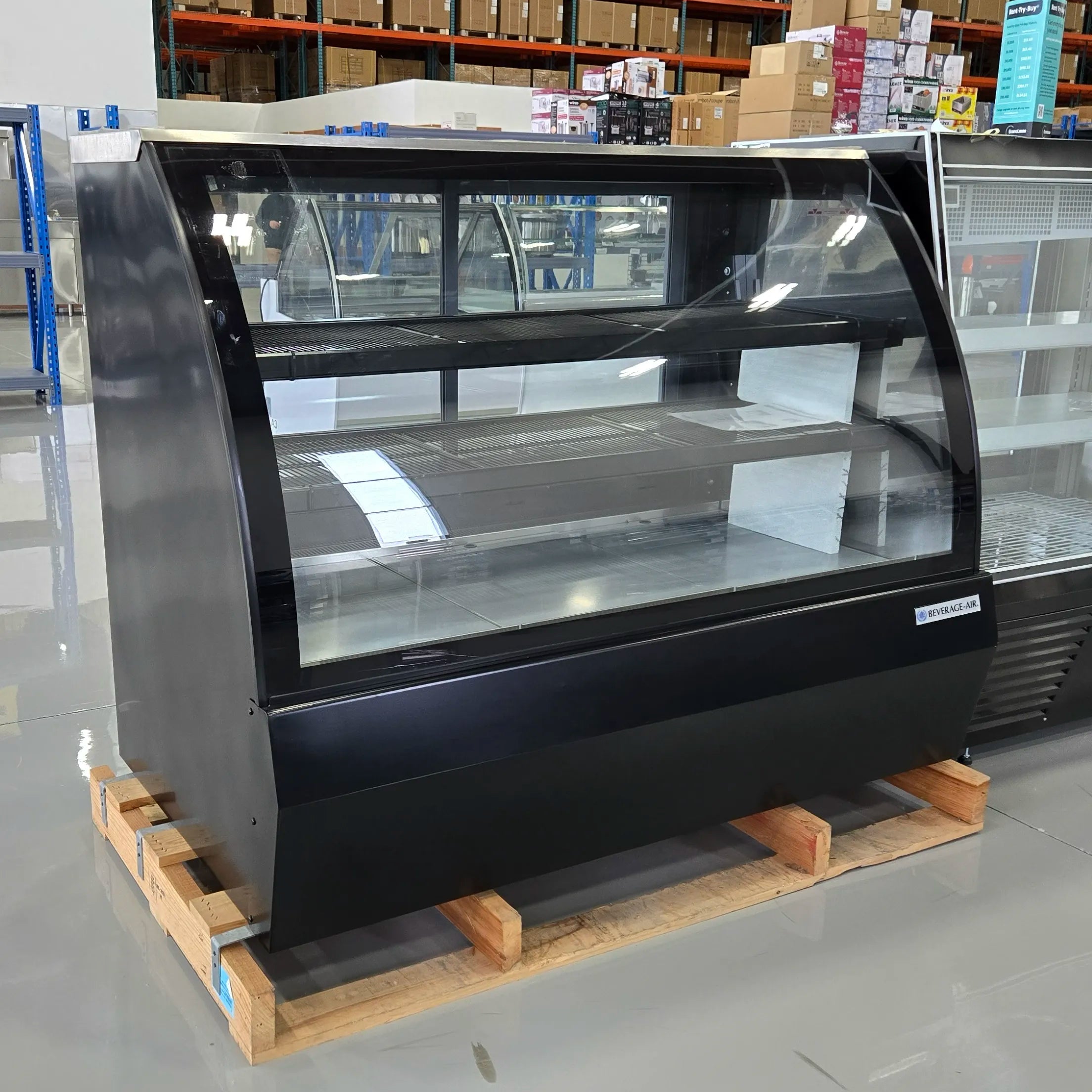 **OPEN BOX** Beverage Air CDR5HC-1-B Curved Glass 60" Refrigerated Deli Case-Phoenix Food Equipment