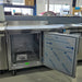 Open box Beverage Air WTR41AHC 41-inch under counter refrigerator with the door open showing the interior and shelf