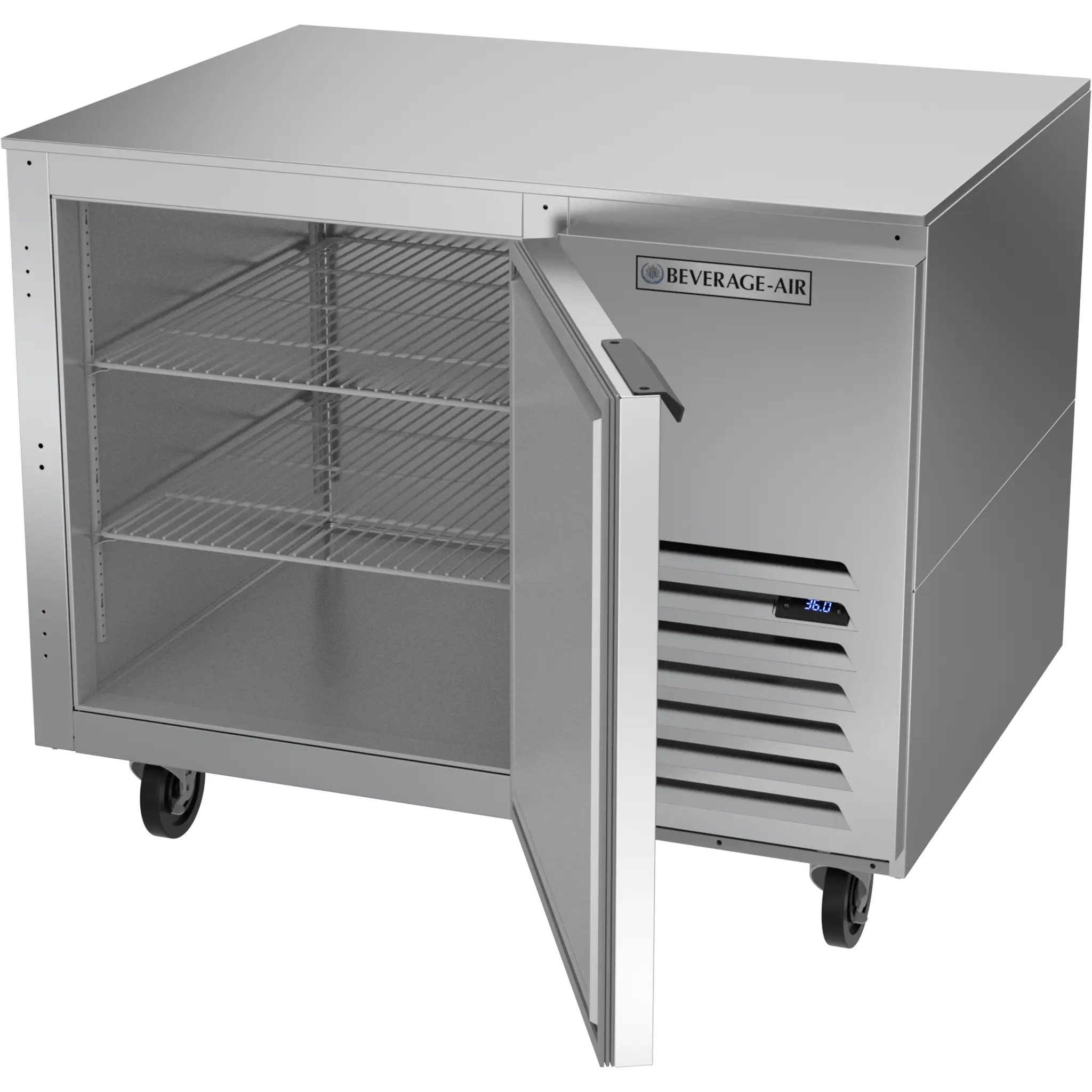 **OPEN BOX** Beverage Air WTR41AHC 41" Single Door Under Counter Refrigerator-Phoenix Food Equipment