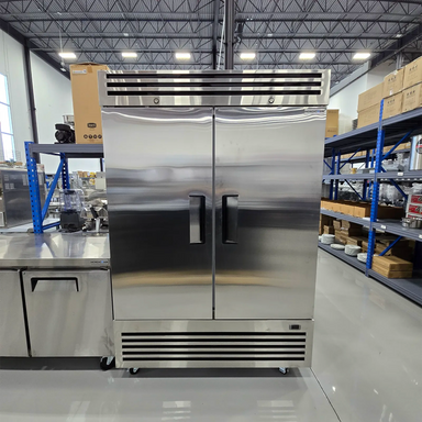 **OPEN BOX** Nordic Air Double Solid Door 54" Wide Stainless Steel Freezer-Phoenix Food Equipment