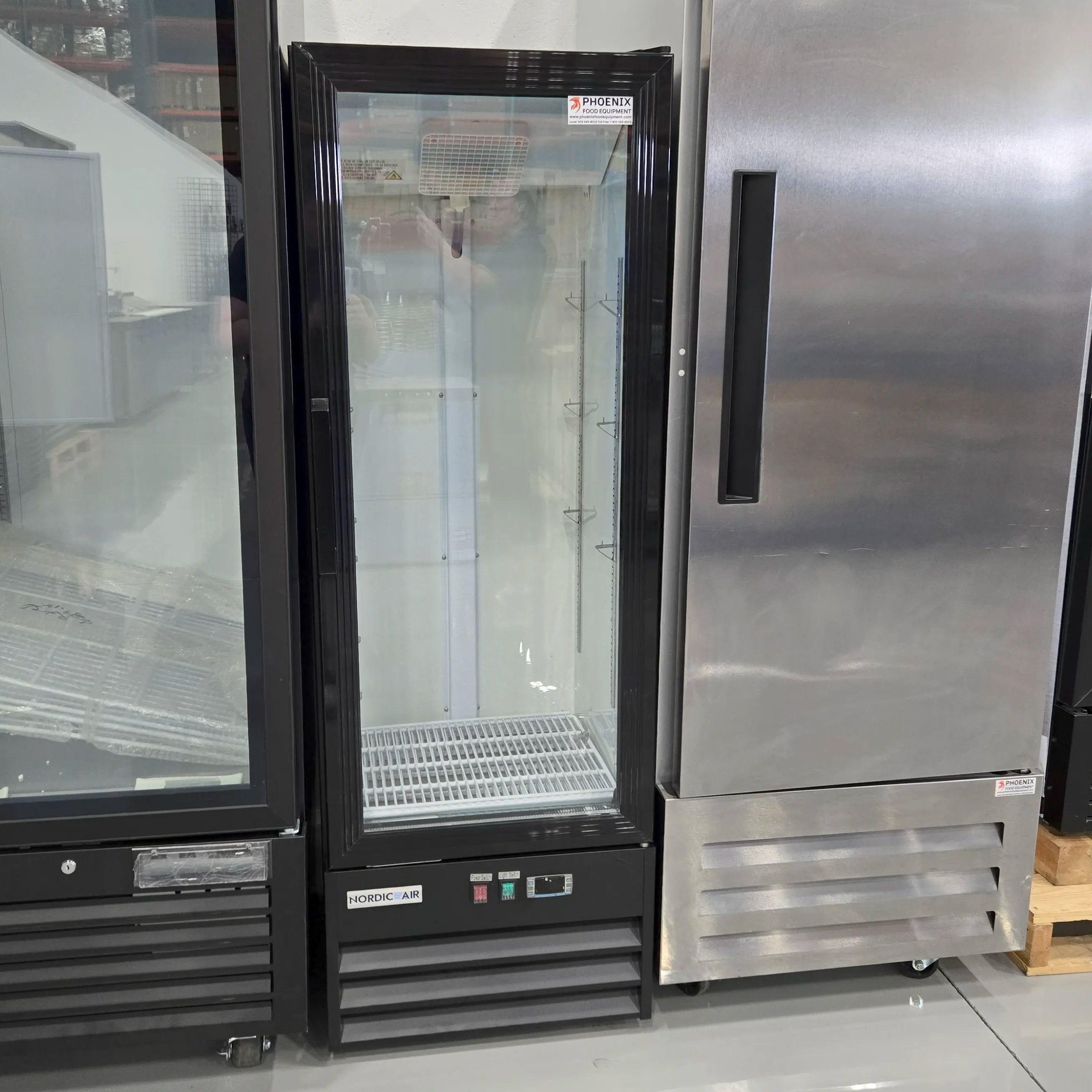 **OPEN BOX** Nordic Air GRM-22 Single Door 22" Wide Glass Display Refrigerator-Phoenix Food Equipment